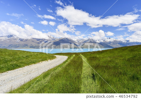 Pukaki Lake, Canterbury, South Island, New Zealand Pukaki Lake, Canterbury, South Island, New Zealand 46534792