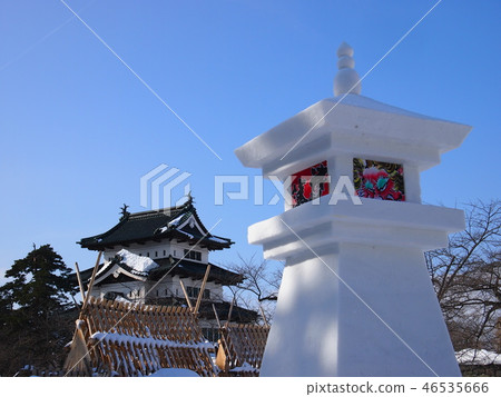 Hirosaki Castle Snow Lantern Festival 46535666