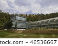 glasshouse in daytime in rural area for relaxation 46536667