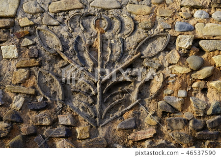 Ishigaki with flower pattern 46537590