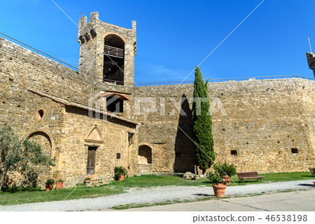 Courtyard of Montalcino Fortress. Italy Courtyard of Montalcino Fortress. Italy 46538198