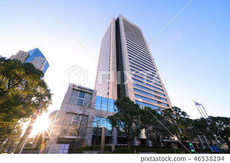 日本的橫濱都市風景看三菱重工橫濱大樓（三菱港未來科技中心）等 46538294