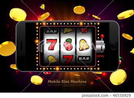 lucky slot machine casino mobile phone with light 46538929