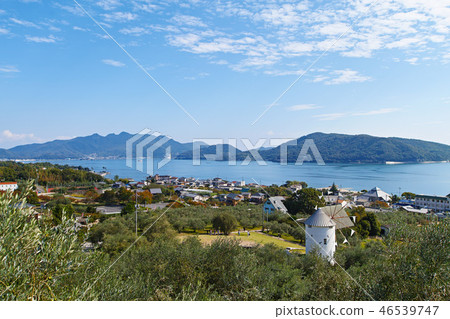 [Shodojima] Landscape (sea side) copy space near "Olive birthplace" 46539747