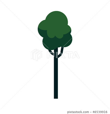 Vector abstract tree with green foliage icon Vector abstract tree with green foliage icon 46539916