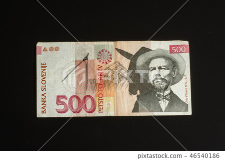 500 tolar bill of Slovenia, fallow picture 46540186