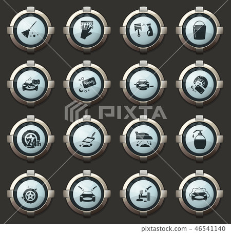Car wash shower service icons set Car wash shower service icons set 46541140