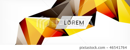 3d card on light backdrop. Abstract triangle pattern. Futuristic geometric background. 46541764