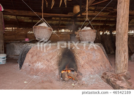 Traditional salt production in Thailand 46542189