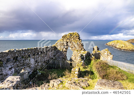 The ruins of Duntulm Castle, Isle of Skye - Scotland The ruins of Duntulm Castle, Isle of Skye - Scotland 46542501