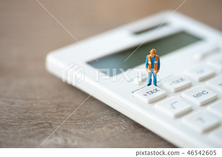 Miniature people Construction worker Keypad TAX 46542605