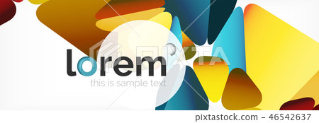 Vector colorful geometric triangle background, crystal banner design Vector colorful geometric triangle background, crystal banner design 46542637