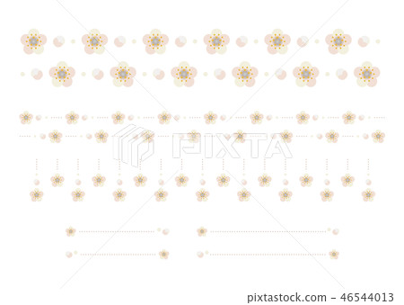 Plum lined white plum blossoms Plum lined white plum blossoms 46544013