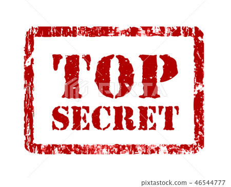 Stamp top secret in grunge style, vector illustration on white. Can be placed in multiply mode on Stamp top secret in grunge style, vector illustration on white. Can be placed in multiply mode on 46544777