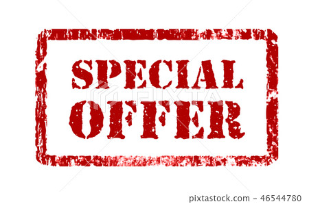 Stamp special offer in grunge style, vector illustration on white. Can be placed in multiply mode on Stamp special offer in grunge style, vector illustration on white. Can be placed in multiply mode on 46544780