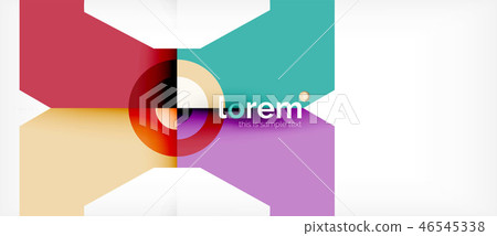 Geometric colorful shapes composition abstract background. Minimal dynamic design Geometric colorful shapes composition abstract background. Minimal dynamic design 46545338
