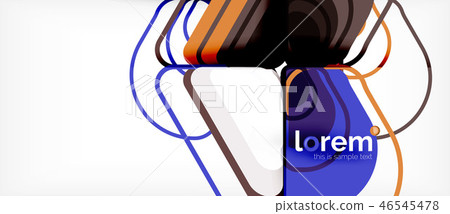Colorful trendy geometric shapes background 46545478