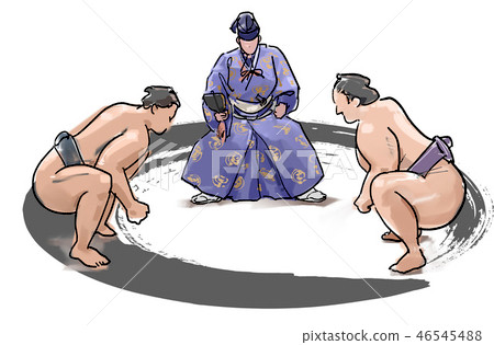相撲摔跤 46545488
