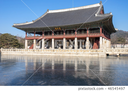 Gyeongbokgung Palace in the winter, Keio Tower Gyeongbokgung Palace in the winter, Keio Tower 46545497