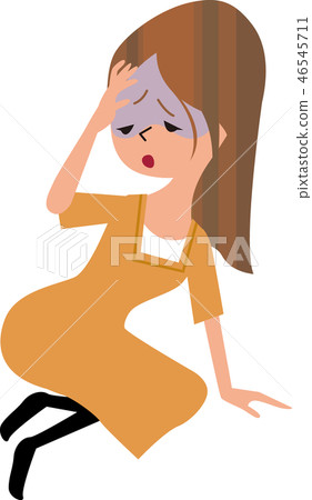 A woman who has a fever A woman who has a fever 46545711