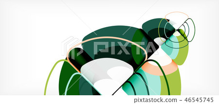 Circles and triangles geometric abstract background. Trendy abstract layout template for business or 46545745
