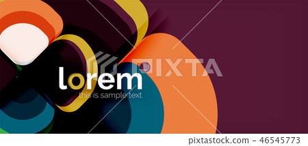 Round triangles geometric shapes composition 46545773