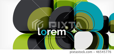 Abstract background - geometric multicolored round shapes composition. Trendy abstract layout 46545776