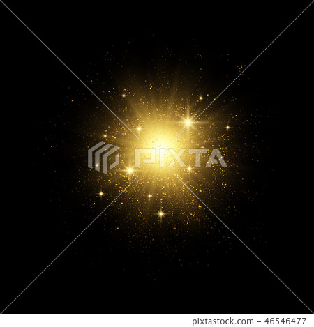 Sparkling golden glitter splash - Stock Illustration [46546477] - PIXTA