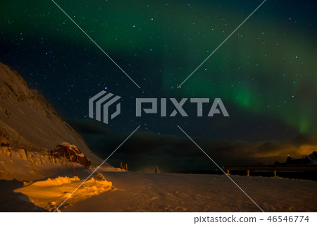 Northern Lights over Thick Clouds Northern Lights over Thick Clouds 46546774
