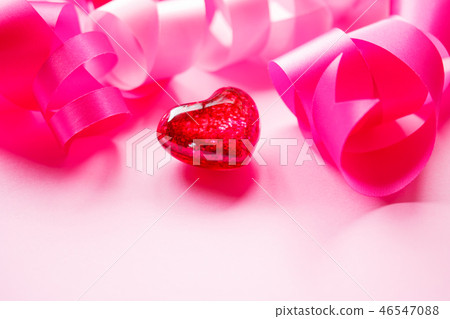Heart and ribbon Heart and ribbon 46547088