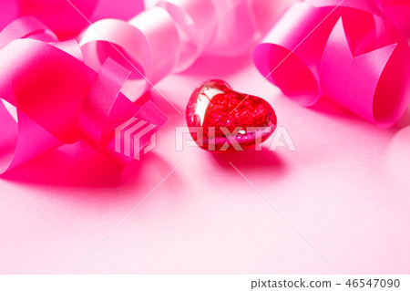 Heart and ribbon Heart and ribbon 46547090