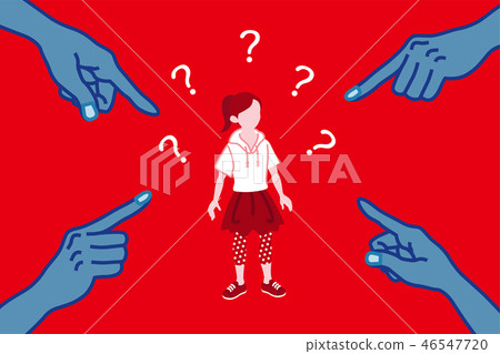 針對性的女孩兒童女人歧視概念藝術 針對性的女孩兒童女人歧視概念藝術 46547720