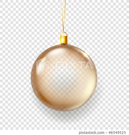 Shining glass christmas bauble vector illustration 46549525