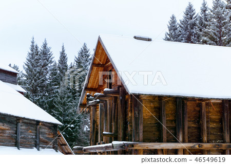 antique wooden industrial architecture 46549619