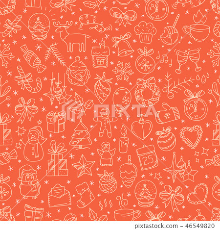 Seamless pattern with winter elements Seamless pattern with winter elements 46549820