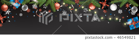 Christmas banner concept. Holiday web header Christmas banner concept. Holiday web header 46549821