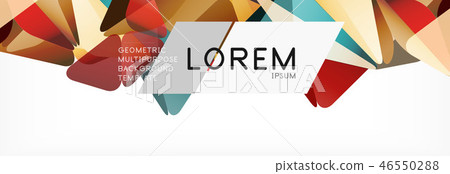 3d card on light backdrop. Abstract triangle pattern. Futuristic geometric background. 46550288