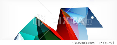 Vector colorful geometric triangle background, crystal banner design Vector colorful geometric triangle background, crystal banner design 46550291