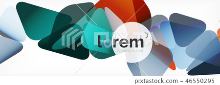 Vector colorful geometric triangle background, crystal banner design 46550295