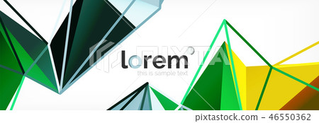 Vector colorful geometric triangle background, crystal banner design Vector colorful geometric triangle background, crystal banner design 46550362