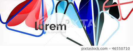 Modern geometric background. Poster template with polygonal elements 46550710