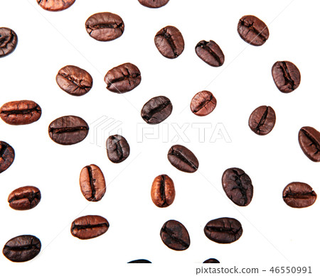 Coffee Beans Isolated On White Background Coffee Beans Isolated On White Background 46550991