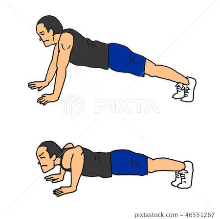 Men doing push-ups Men doing push-ups 46551267