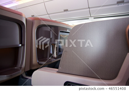 SINGAPORE - JULY 22, 2016: Business Class seat in the Airbus A350 46551408