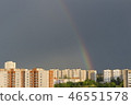 Rainbow in the dark sky over the city 46551578