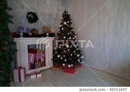 Christmas tree Garland lights new year holiday gifts white home Christmas tree Garland lights new year holiday gifts white home 46551697