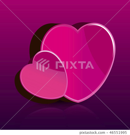 Happy Valentine's day card with heart vector Happy Valentine's day card with heart vector 46551995