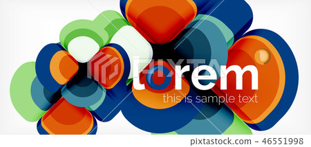 Abstract background - geometric multicolored round shapes composition. Trendy abstract layout Abstract background - geometric multicolored round shapes composition. Trendy abstract layout 46551998
