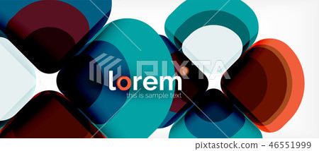 Round triangles geometric shapes composition Round triangles geometric shapes composition 46551999