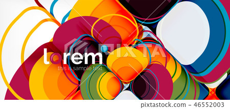 Abstract background - geometric multicolored round shapes composition. Trendy abstract layout 46552003